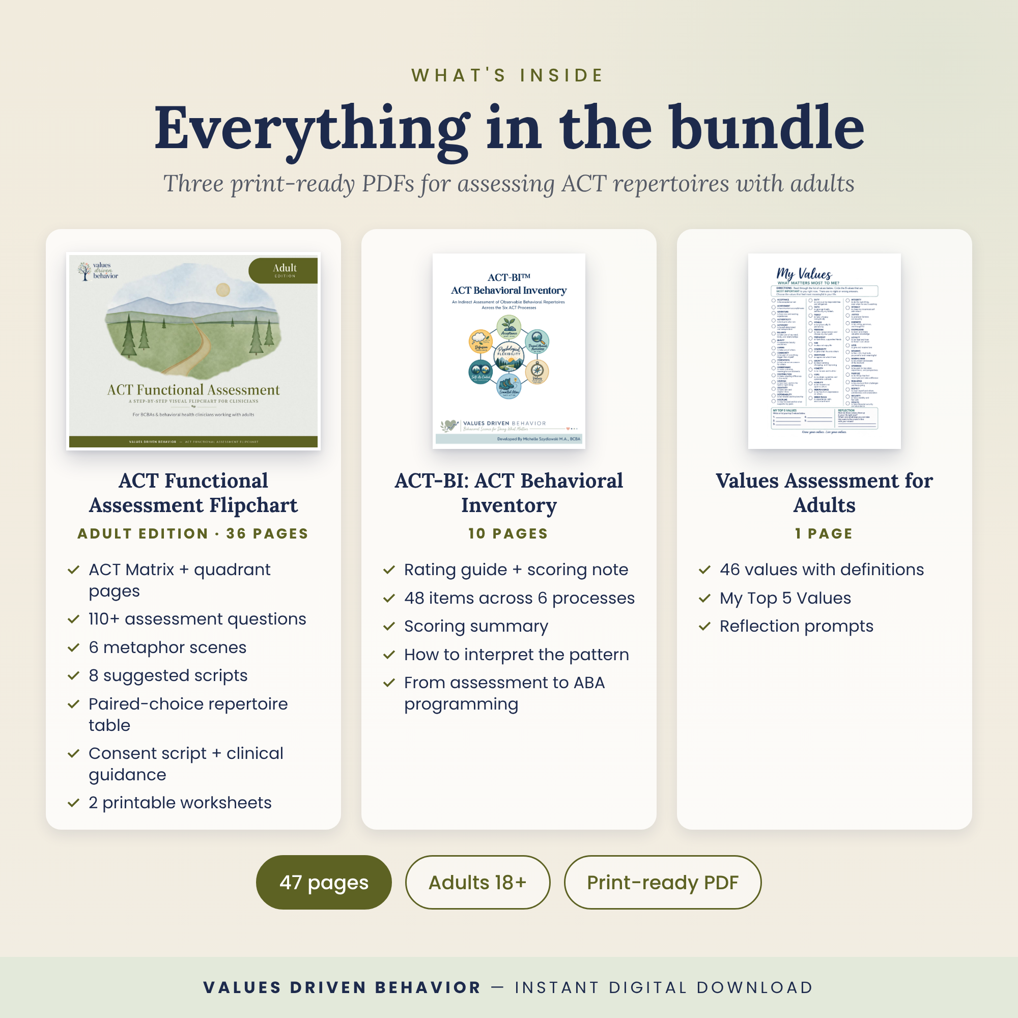 ACT for ABA Behavioral Assessment Bundle: Adult Edition (18+) - Image 11