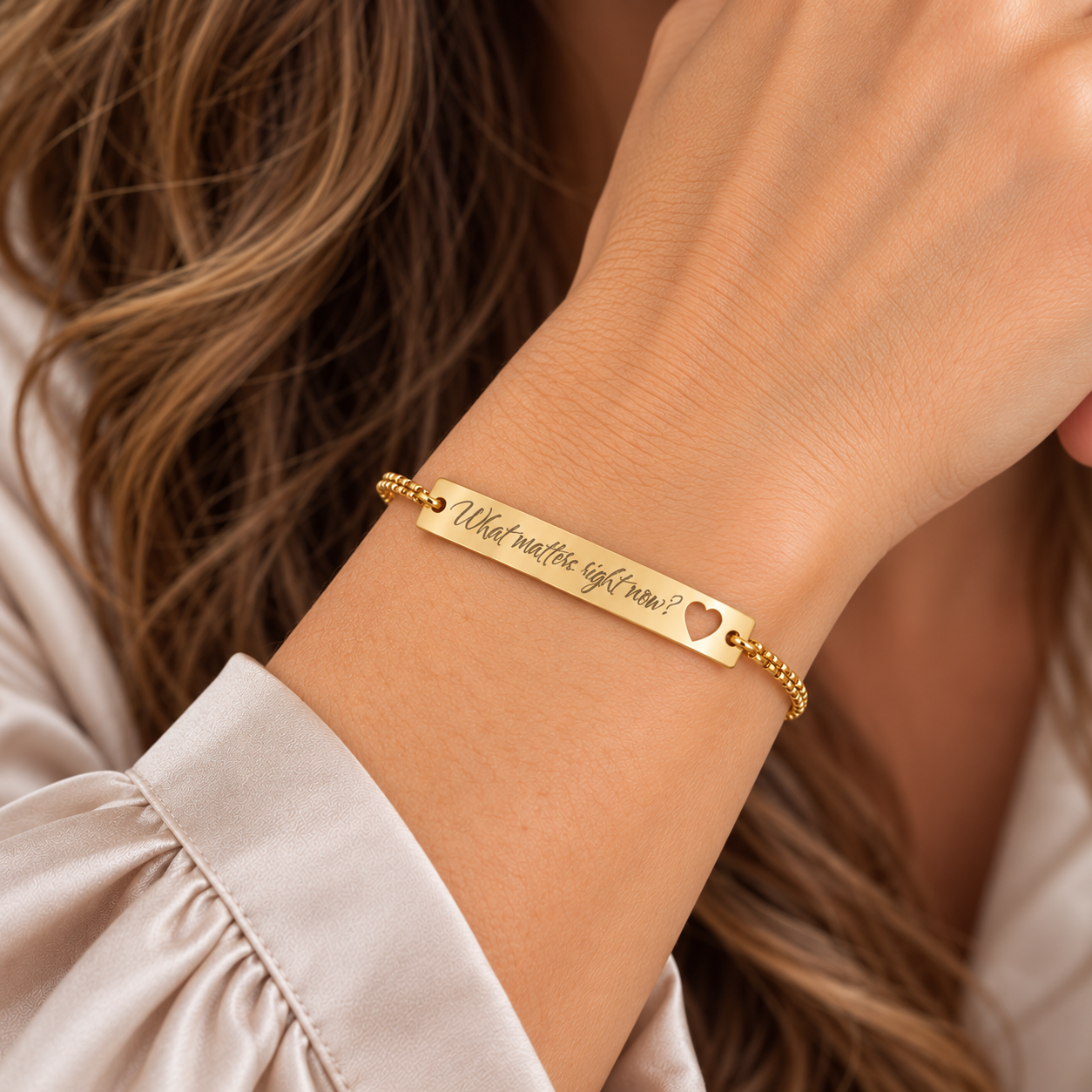 What Matters Right Now Bracelet, Mindfulness Jewelry, Values Reminder, ACT Inspired Gift, Therapist Gift, Mental Health Jewelry - Image 11
