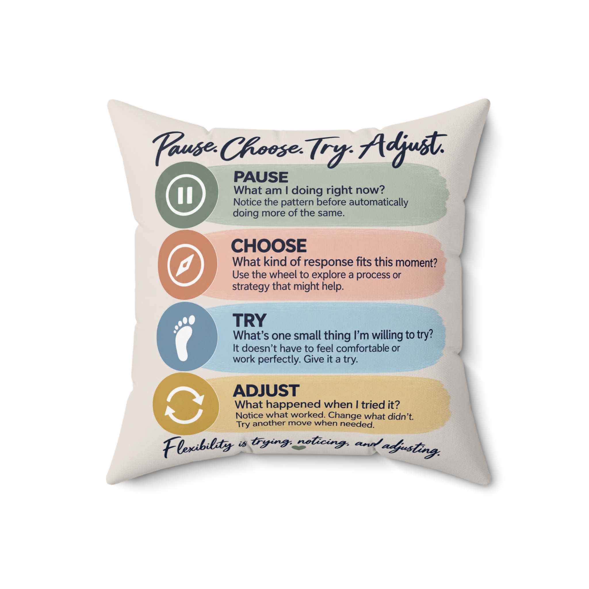 ACT Therapy Pillow, Psychological Flexibility Tool & Therapist Office Decor - Image 4