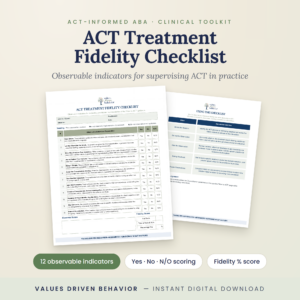 ACT Treatment Fidelity Checklist