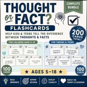Thought or Fact Flashcards Ages 5-18