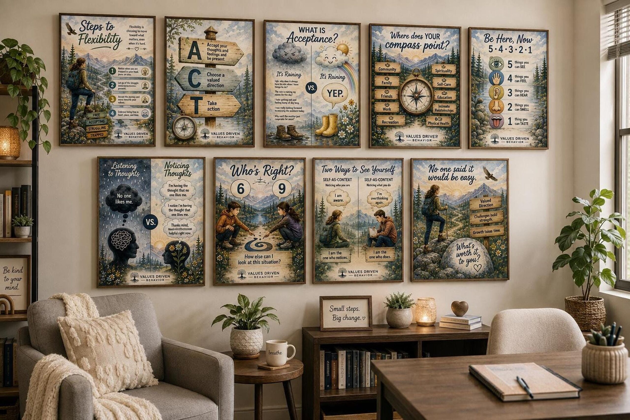 9 ACT Therapy Watercolor Prints - Image 2