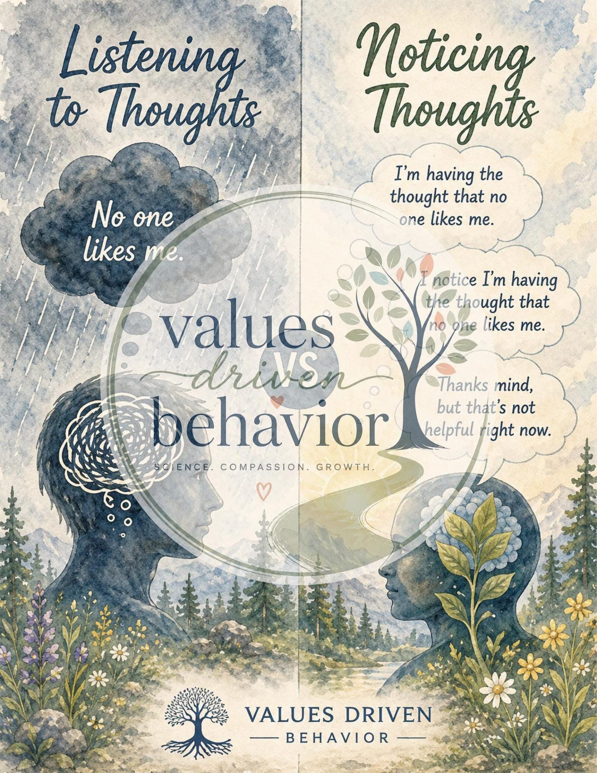 9 ACT Therapy Watercolor Prints - Image 8