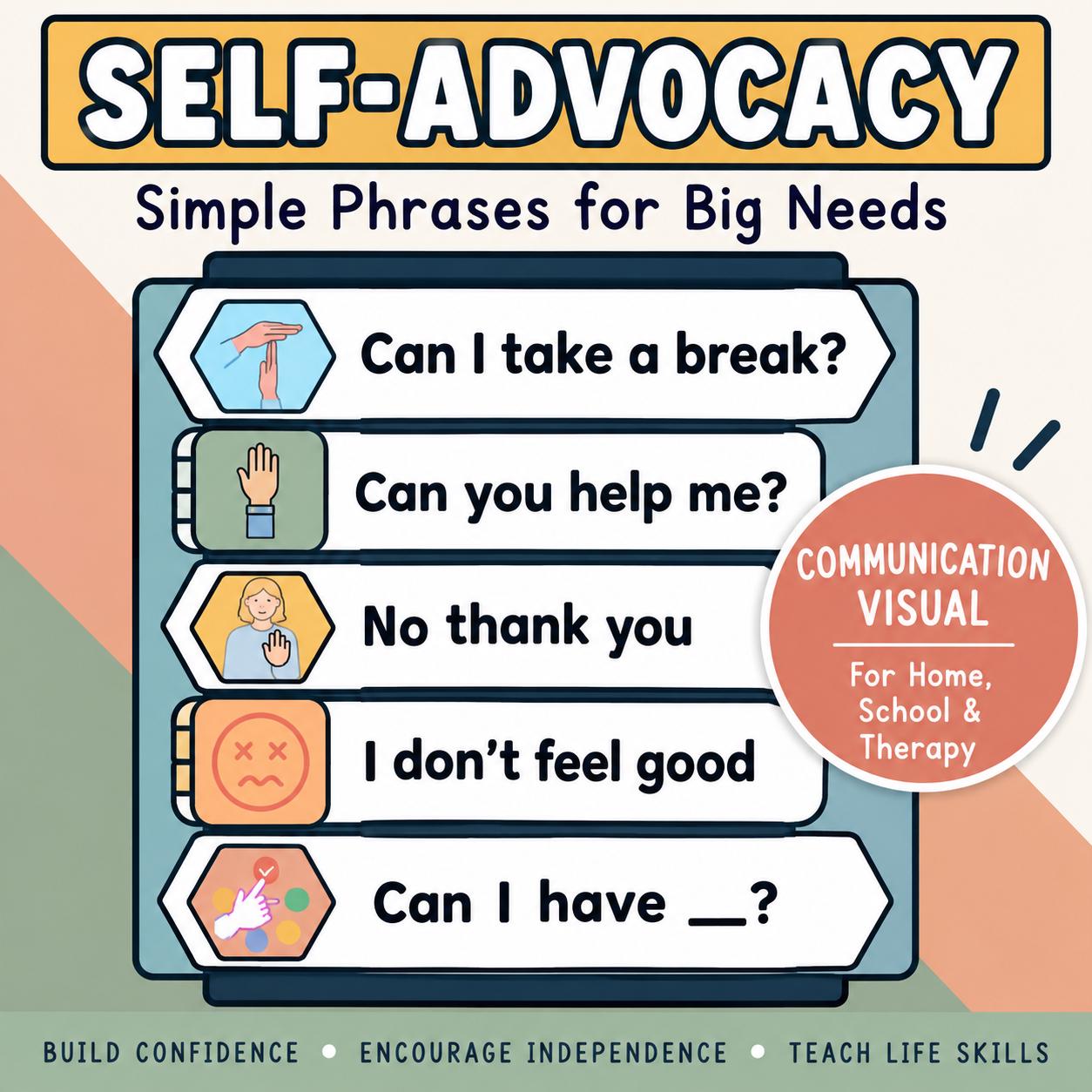Self Advocacy Visual for Kids