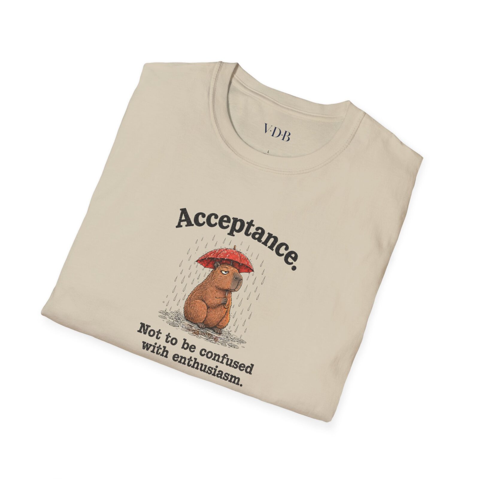 Acceptance Capybara Shirt | Funny Unbothered Animal Tee - Image 3