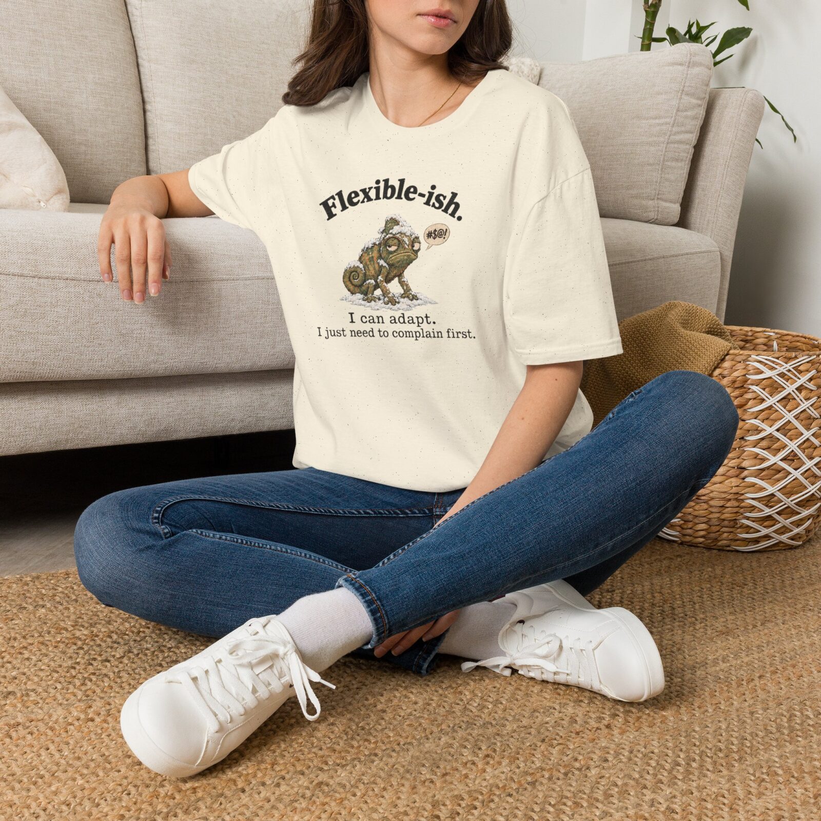 Flexible-ish Grumpy Chameleon Shirt | Funny Winter Tee - Image 6