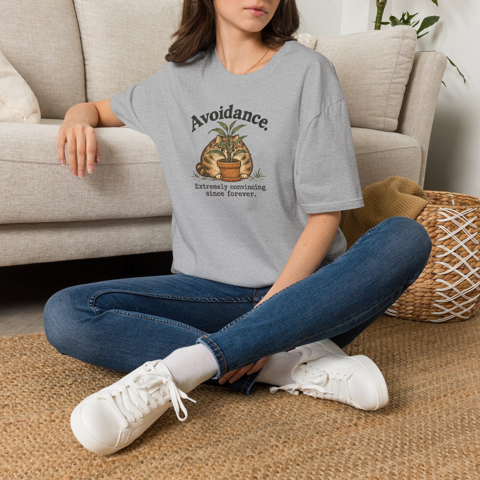 Avoidance Cat Shirt | Funny Hiding Cat Tee - Image 6
