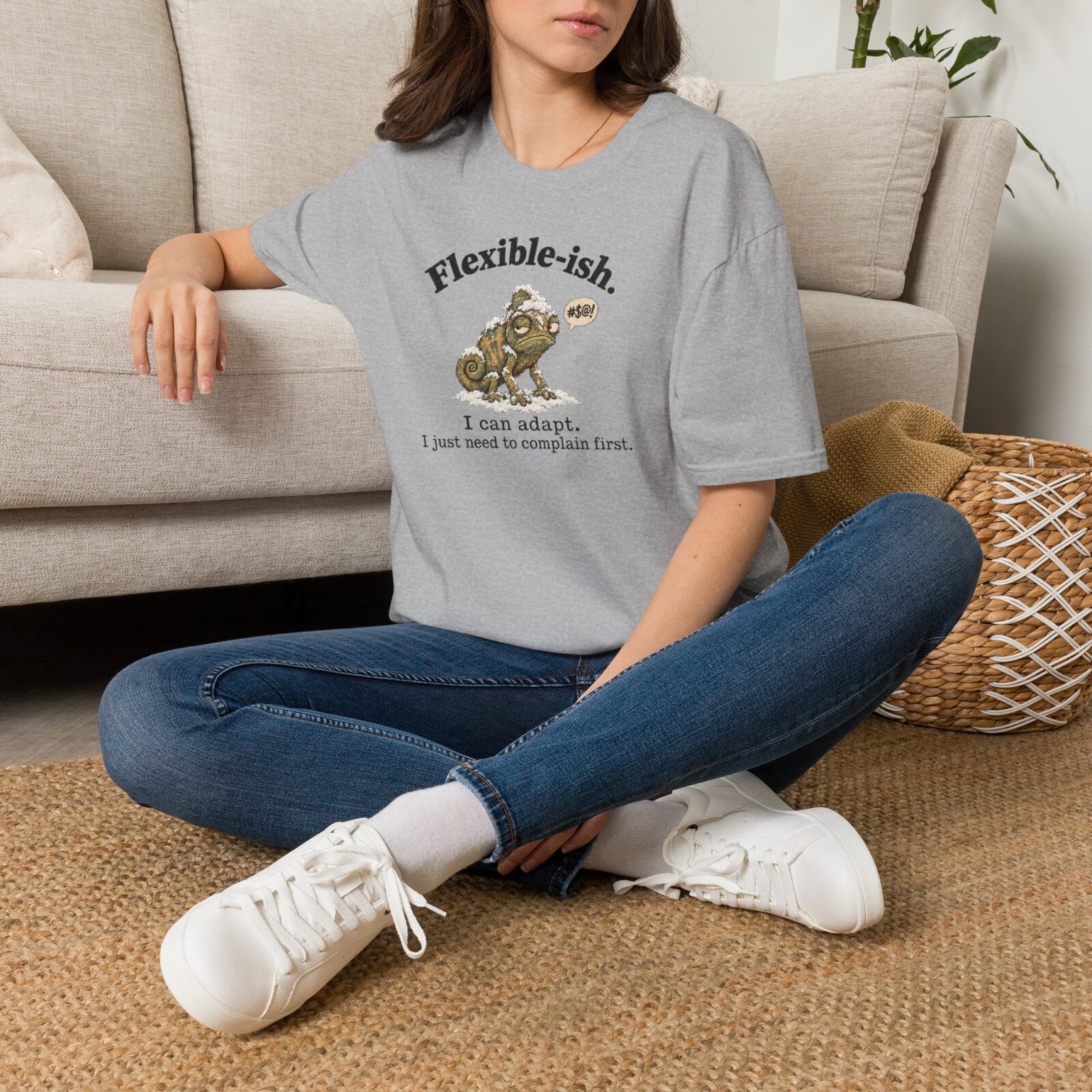 Flexible-ish Grumpy Chameleon Shirt | Funny Winter Tee - Image 16