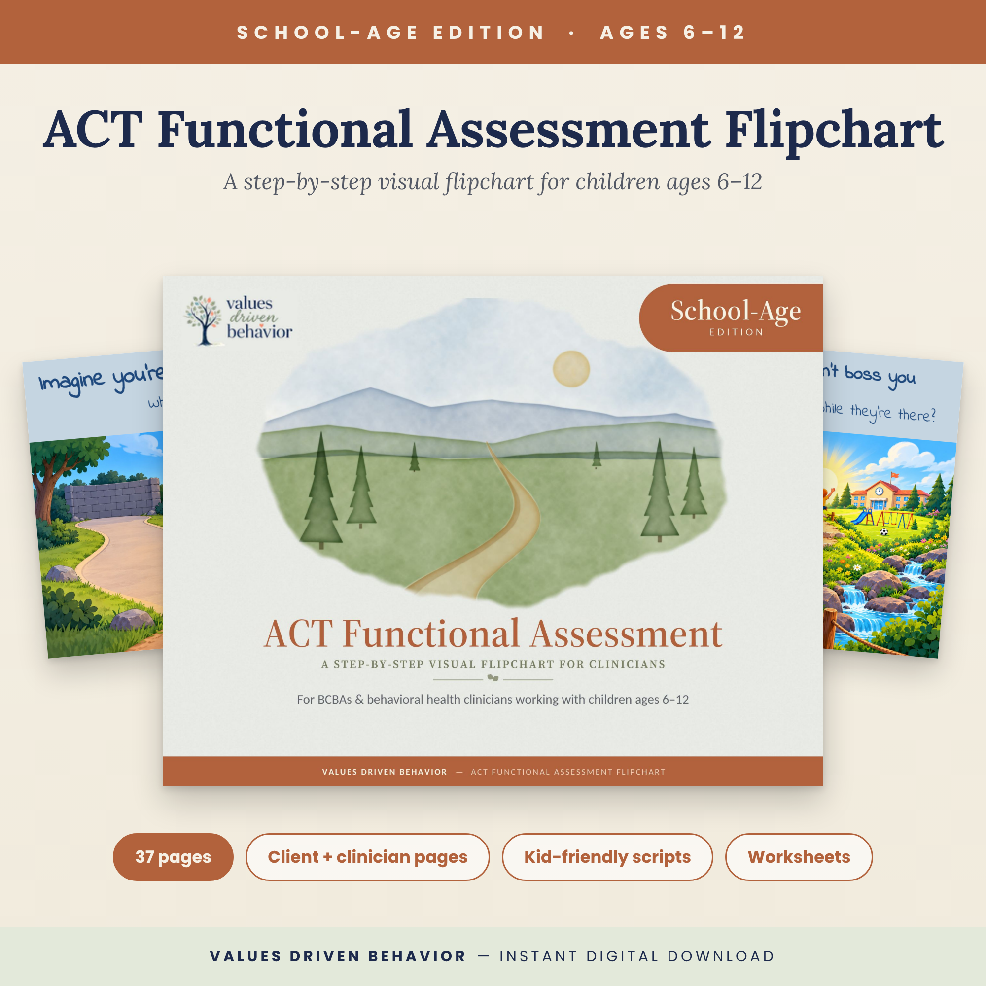 ACT Functional Assessment Flipchart: School-Age Edition (Ages 6-12)