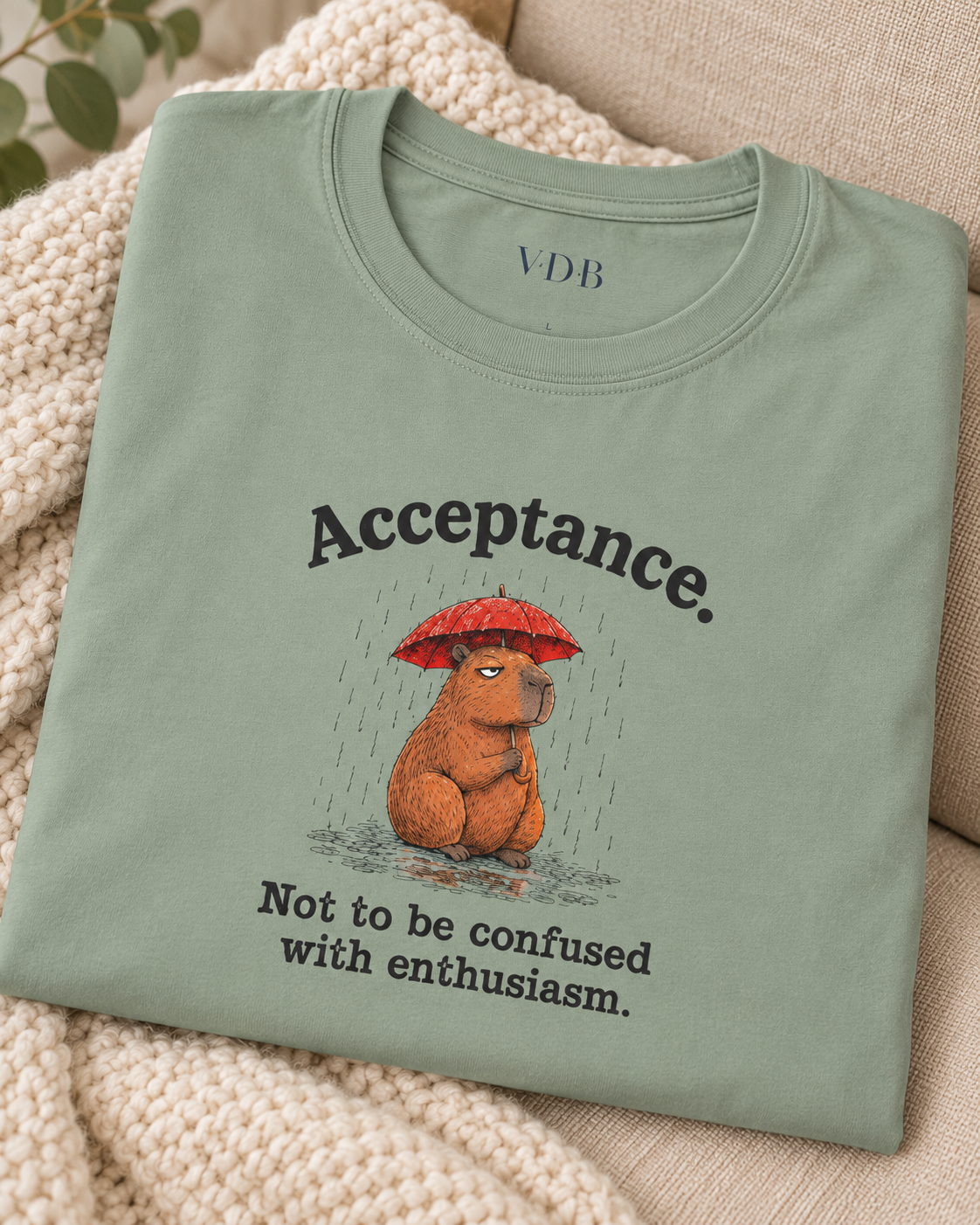 Acceptance Capybara Shirt | Funny Unbothered Animal Tee