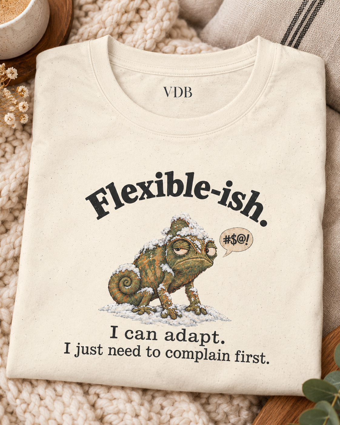 Flexible-ish Grumpy Chameleon Shirt | Funny Winter Tee