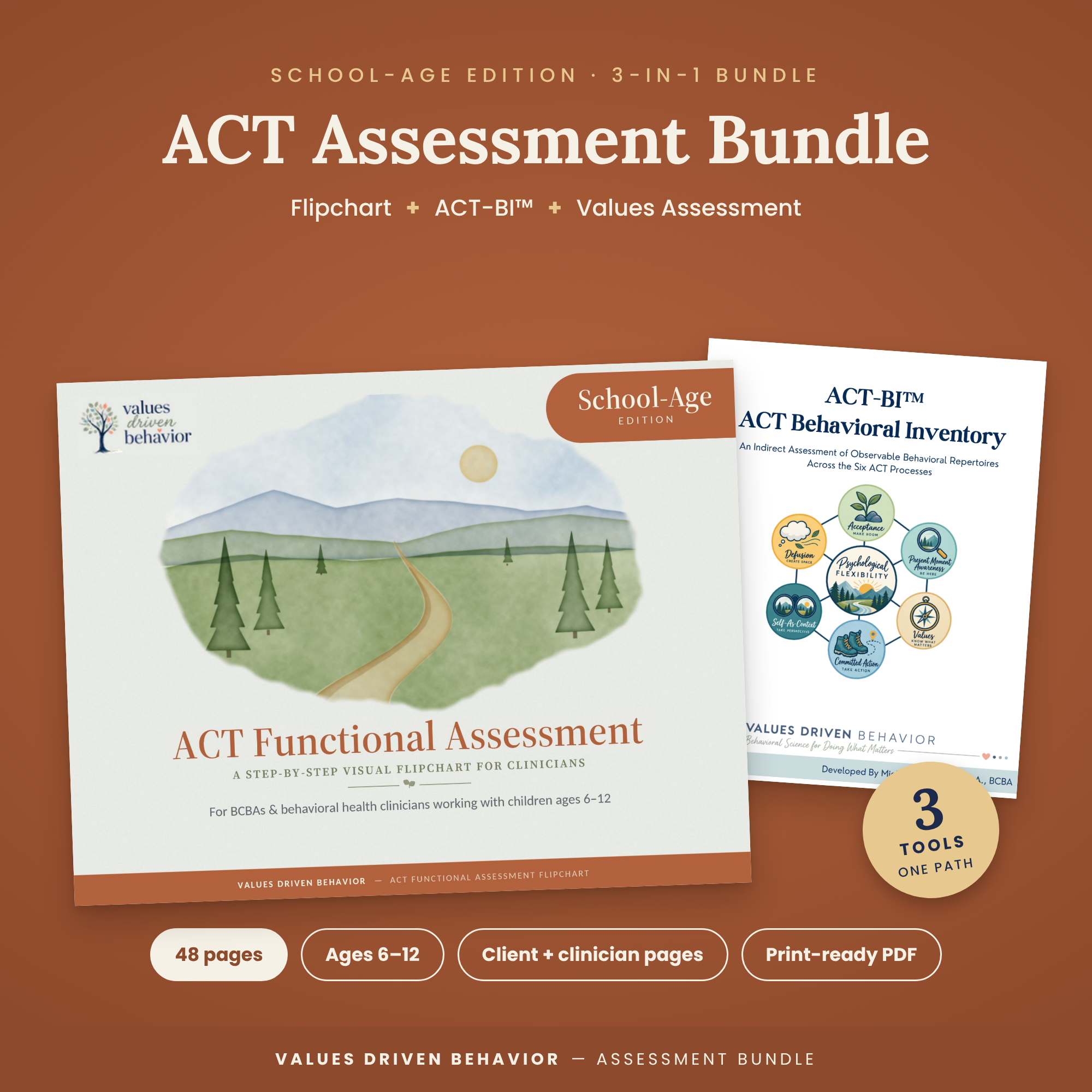 ACT for ABA Behavioral Assessment Bundle: School-Age Edition (6-12)