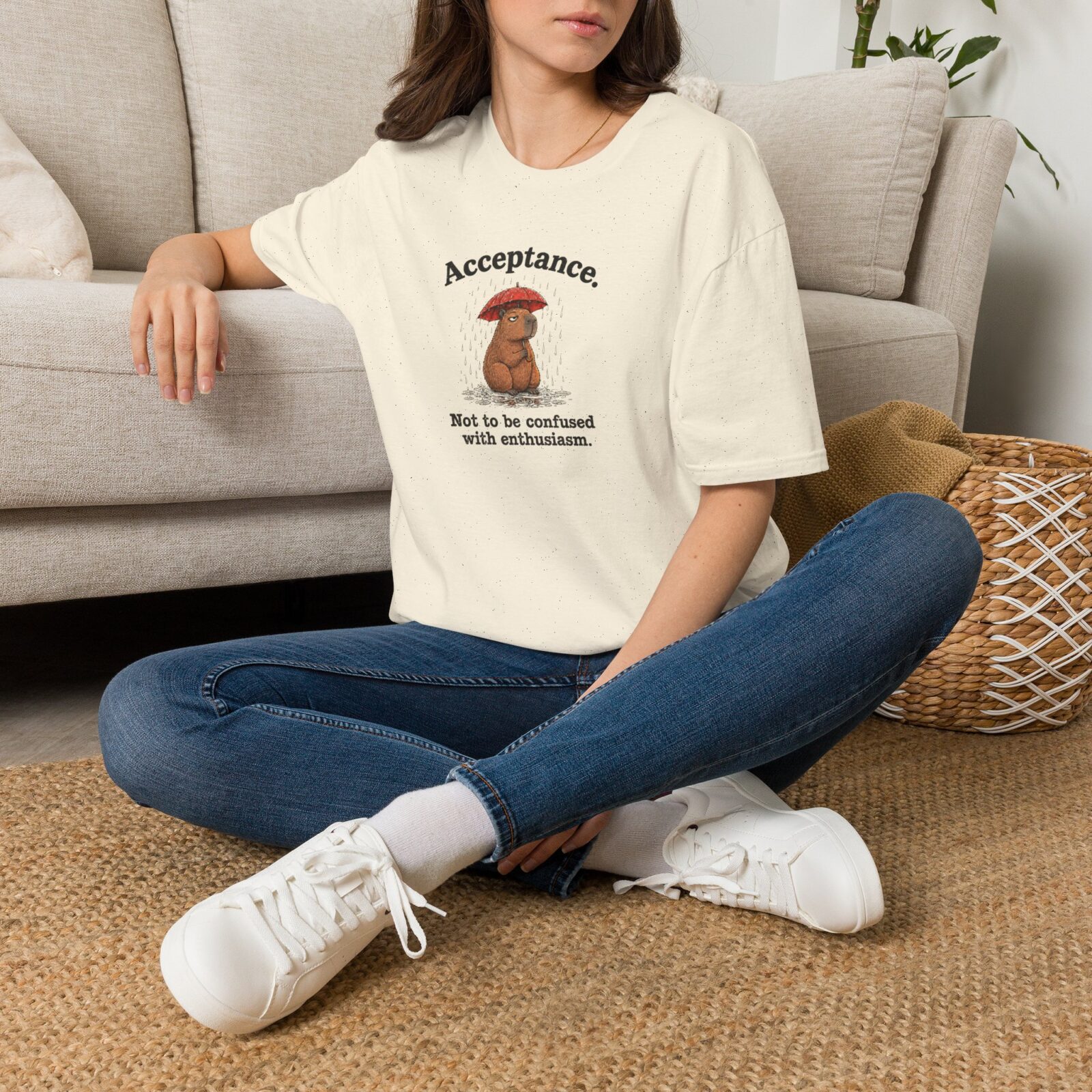Acceptance Capybara Shirt | Funny Unbothered Animal Tee - Image 8