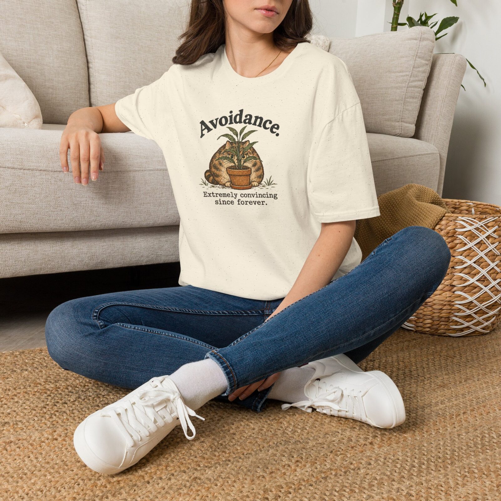 Avoidance Cat Shirt | Funny Hiding Cat Tee - Image 8