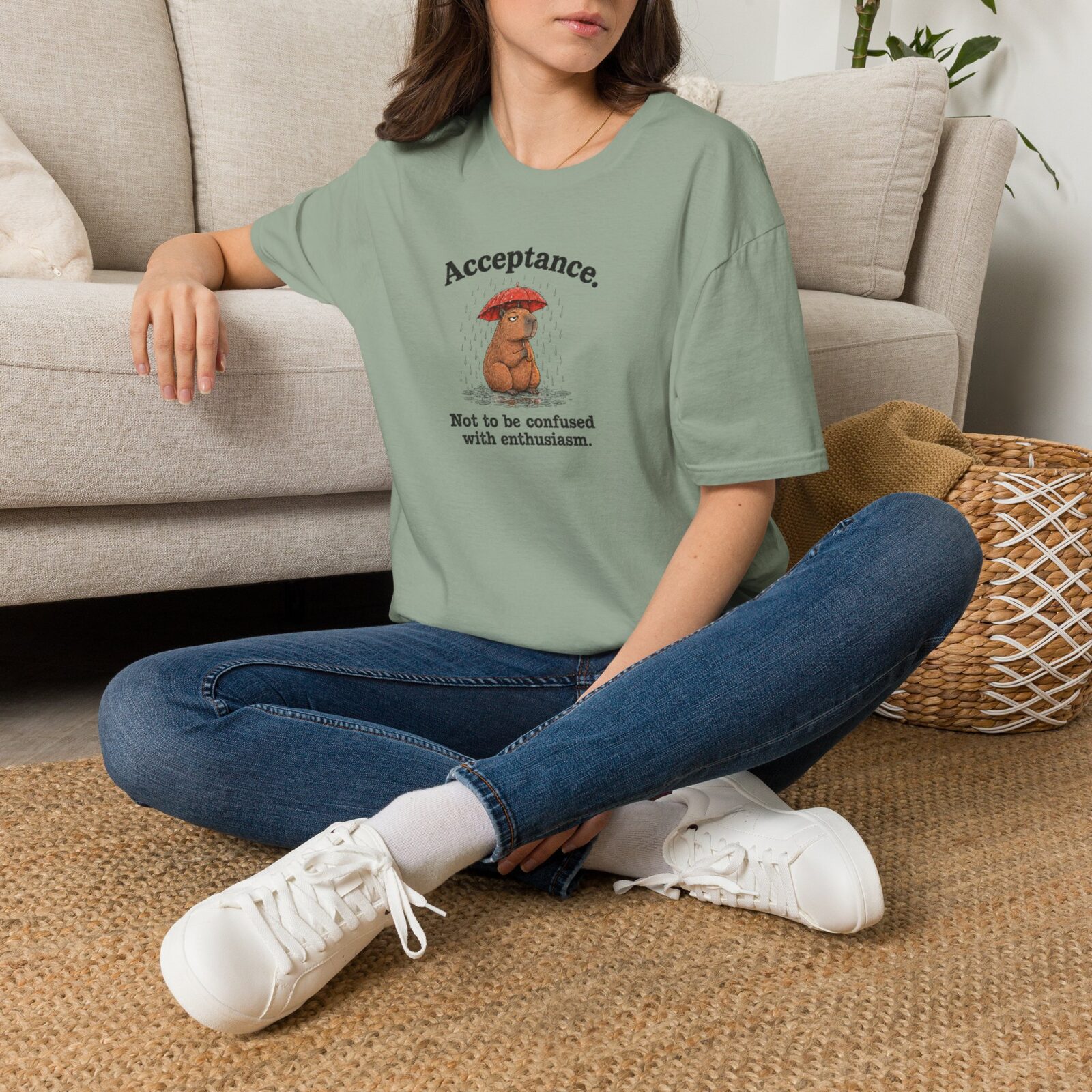 Acceptance Capybara Shirt | Funny Unbothered Animal Tee - Image 12