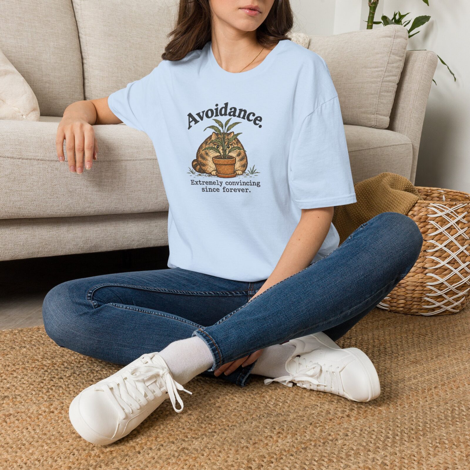 Avoidance Cat Shirt | Funny Hiding Cat Tee - Image 12