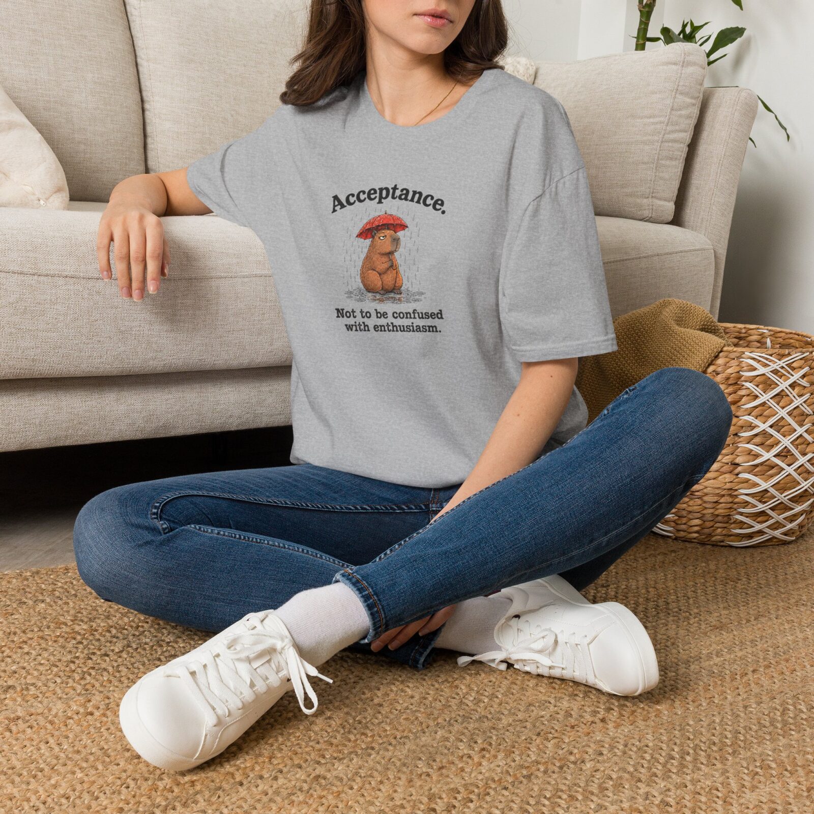 Acceptance Capybara Shirt | Funny Unbothered Animal Tee - Image 6