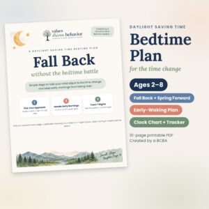 Daylight Savings, Time Change Sleep Plan for Kids 2-8